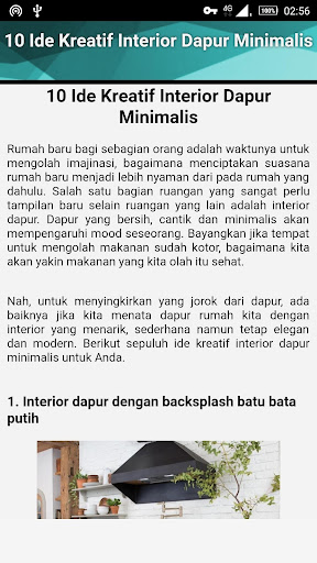 Model Interior Dapur Minimalis