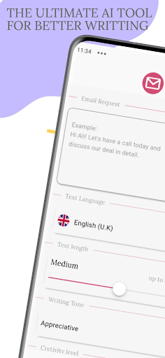 Android application Friday Ai Email Writer screenshort