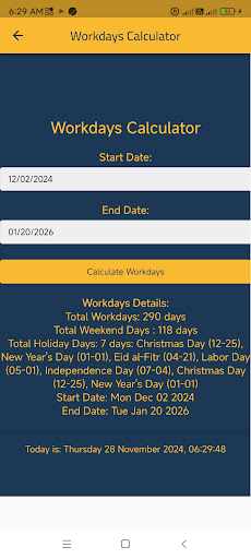 Duration Between Dates