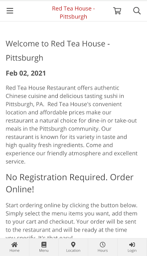 Android application Red Tea House - Pittsburgh screenshort
