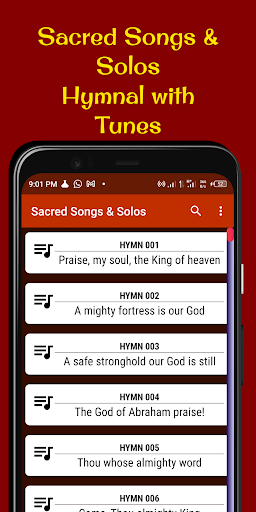 Android application Sacred Songs & Solos Tunes screenshort