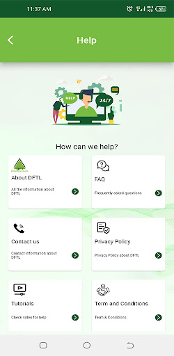 Android application DFTL Connect screenshort