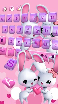 ピンクのバニーの壁紙とかわいい愛のウサギのキーボードとかわいいウサギのキーボード Androidアプリ Applion