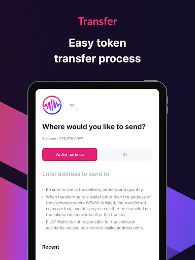 Screenshot of PLAY Wallet (WEMIX)