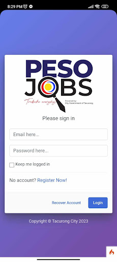 Android application PESO Jobs PH screenshort