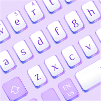 Fashion Purple White Keyboard