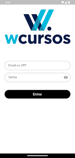 Android application WCursos screenshort