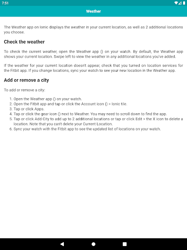 User guide for Fitbit Ionic