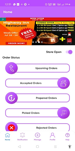 Android application Khaou Vendor screenshort