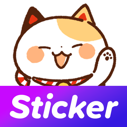 Emoji Stickers Lucky Cat logo