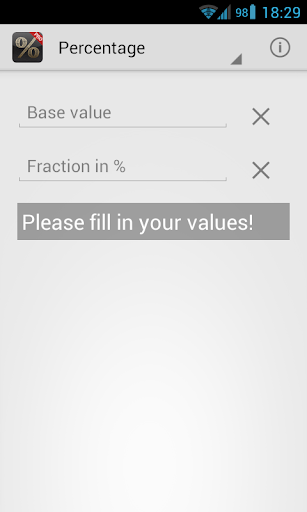 Android application Percentage Calculator Pro screenshort