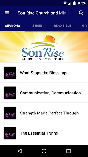 Android application Son Rise Church and Minist. screenshort