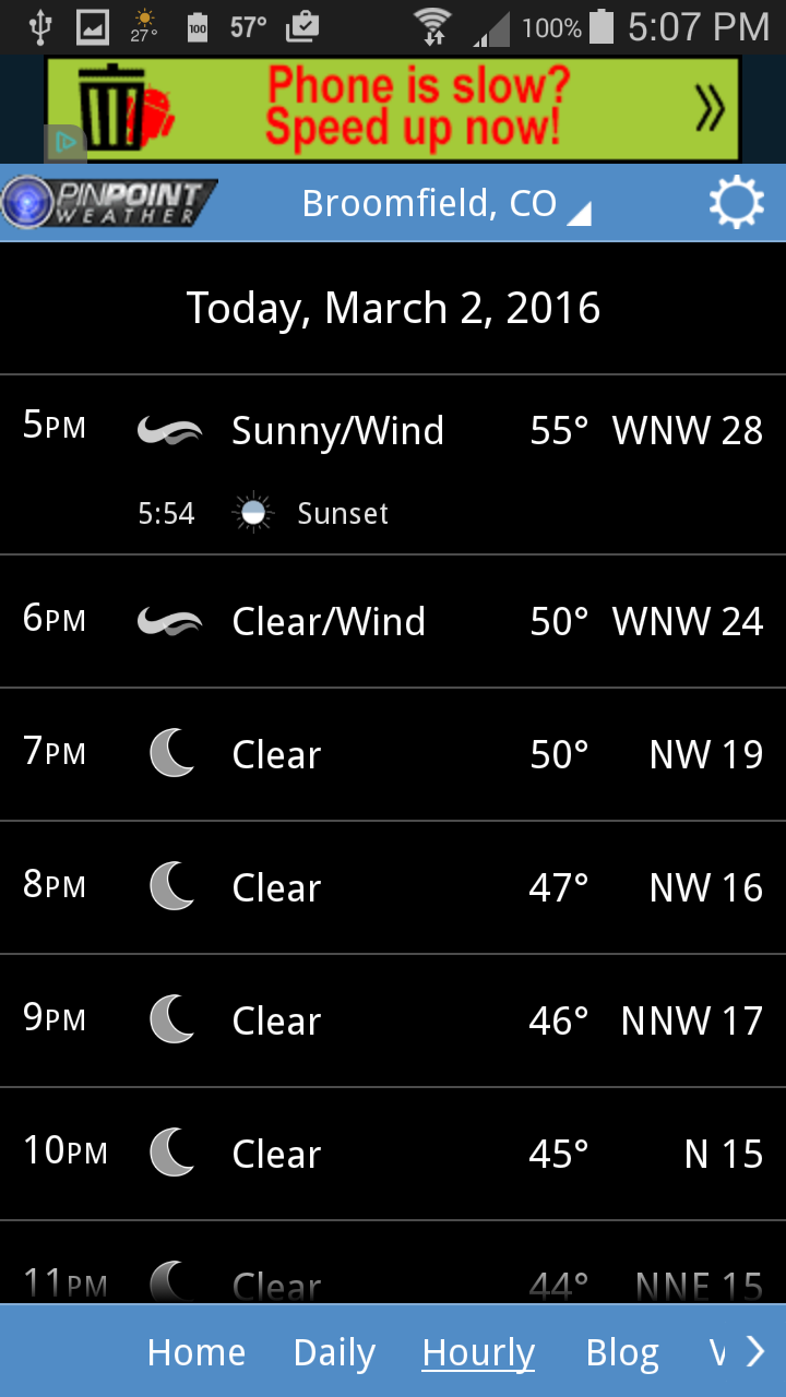 Android application Fox31 - CW2 Pinpoint Weather screenshort