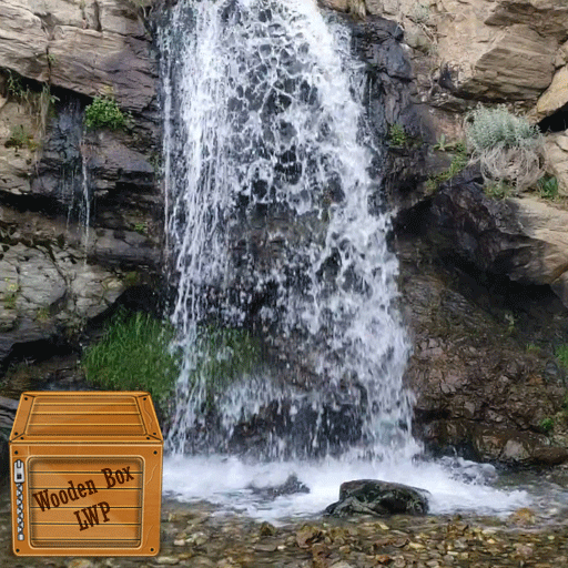 real waterfall video wallpaper logo