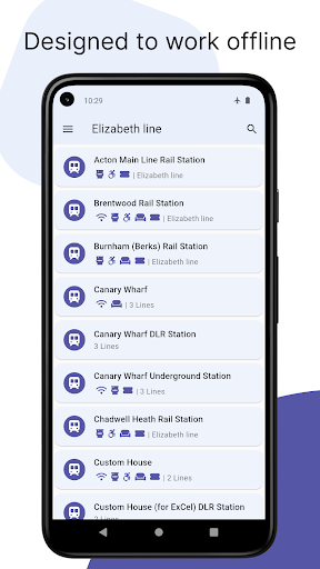 London Tube Facilities Screen 2