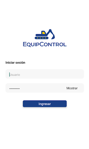 Android application EquipControl screenshort