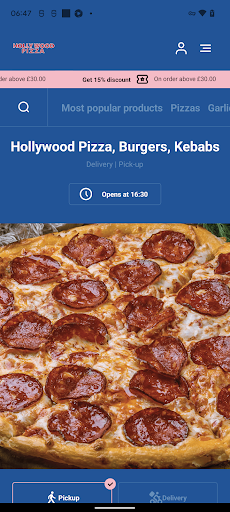 Android application Hollywood Pizza-Burgers-Kebabs screenshort