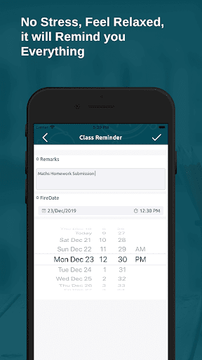 Android application Class Reminder screenshort