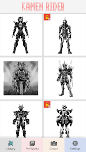 Kamen Rider Art Pixel Color