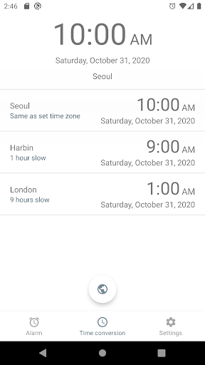 Alarm - World time alarm Screen 2