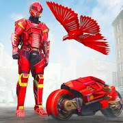 Flying Robot Hero - Transform Robot Hawk Game 2020