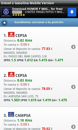 Gasolineras Baratas en España Screen 3