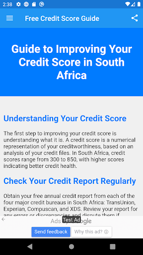 Credit Score Guide SA Screen 3