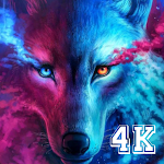 Cover Image of ดาวน์โหลด Galaxy Wolf Wallpaper HD  APK