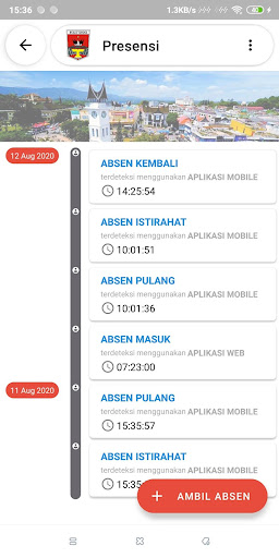 Bukittinggi Presensi Screen 2