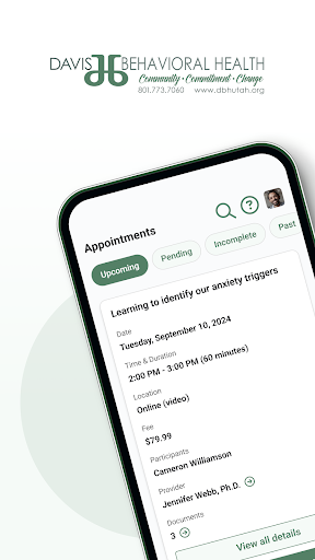 Android application Davis Behavioral Health App screenshort