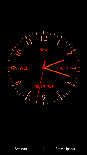 Analog Clock Live Wallpaper Screen 2