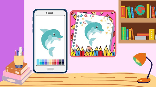 Offline Dolphin Coloring Book