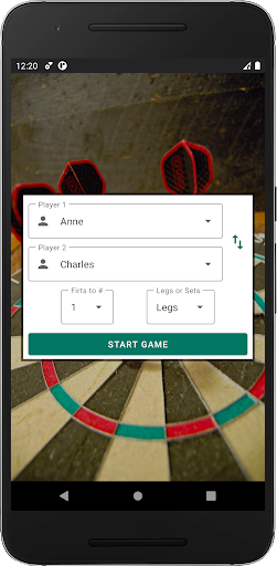 Android application The Darts Scoreboard screenshort