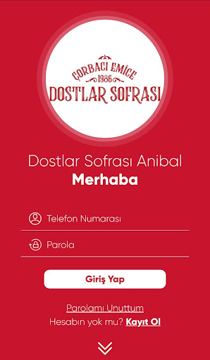 Android application Dostlar Sofrası Anibal screenshort