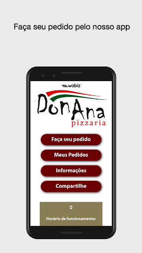 Android application Pizzaria Donana screenshort