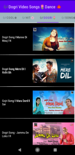 Android application Dogri Music Video ~Pahari Song screenshort