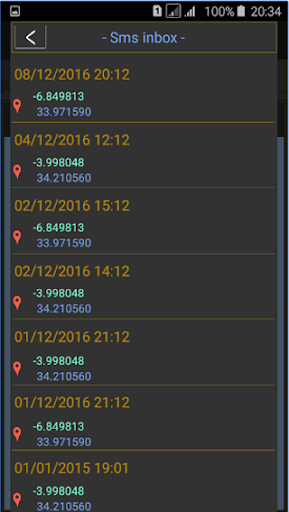GPS position to sms Pro Screen 2