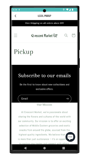 Crescent Market Screen 2