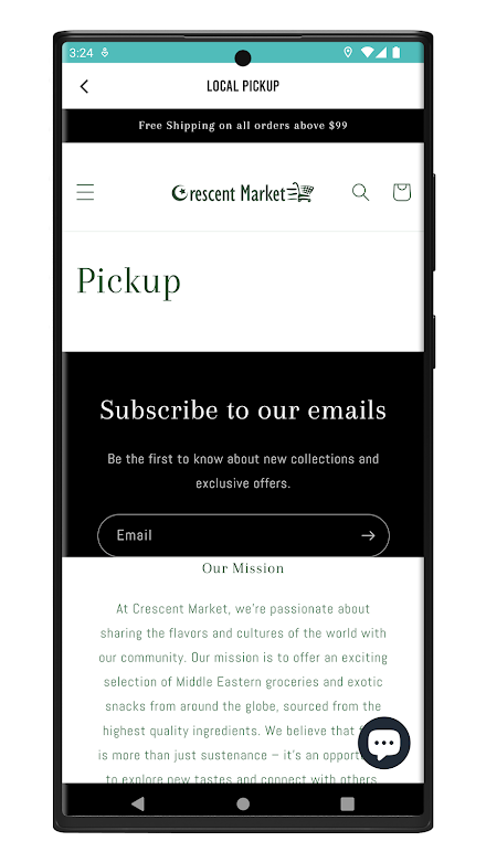 Crescent Market Screen 2