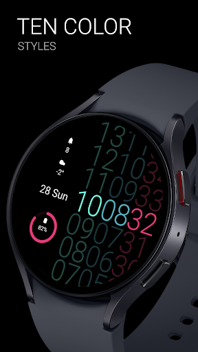 Numbers Pixel Watch Face Screen 3