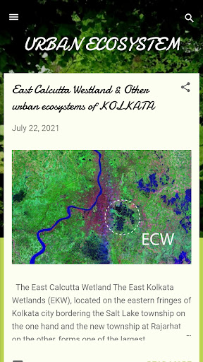 Android application Urban Ecosystem screenshort