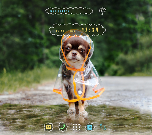 Android application Walk in the Rain Theme screenshort