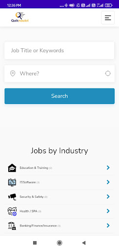 Quiknaukri : Job Portal Screen 2