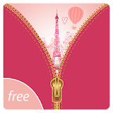 free paris zipper lock screen icon