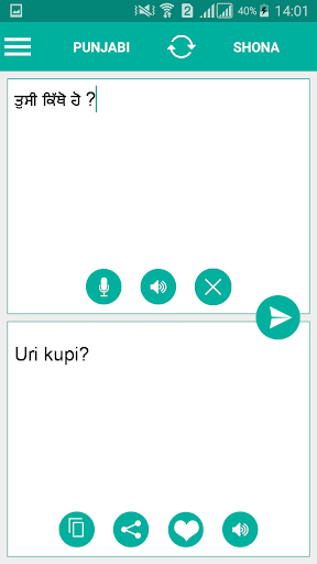 Shona Punjabi Translator Screen 2