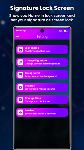 Signature Lock Screen Screen 2