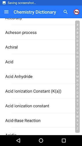 Chemistry Dictionary Screen 2
