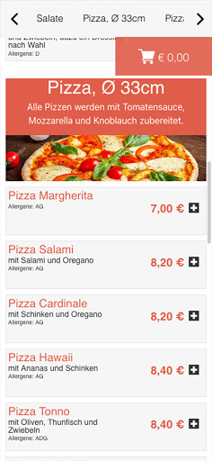 City Pizza Screen 2
