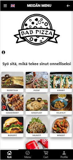 Android application Bab Pizza screenshort