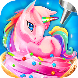 Rainbow Unicorn Ice Cream Food ikonoaren irudia